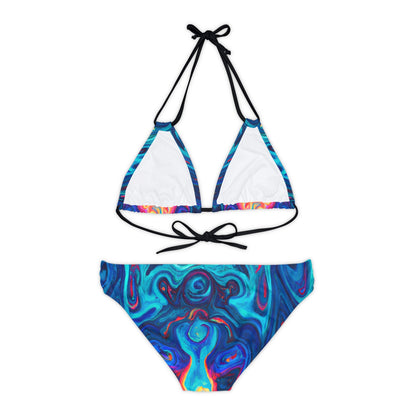 All Over Prints - Women's Whisper Flame Strappy Bikini - Acid Daddy