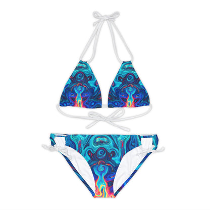 All Over Prints - Women's Whisper Flame Strappy Bikini - Acid Daddy