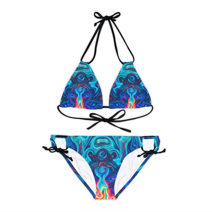 All Over Prints - Women's Whisper Flame Strappy Bikini - Acid Daddy