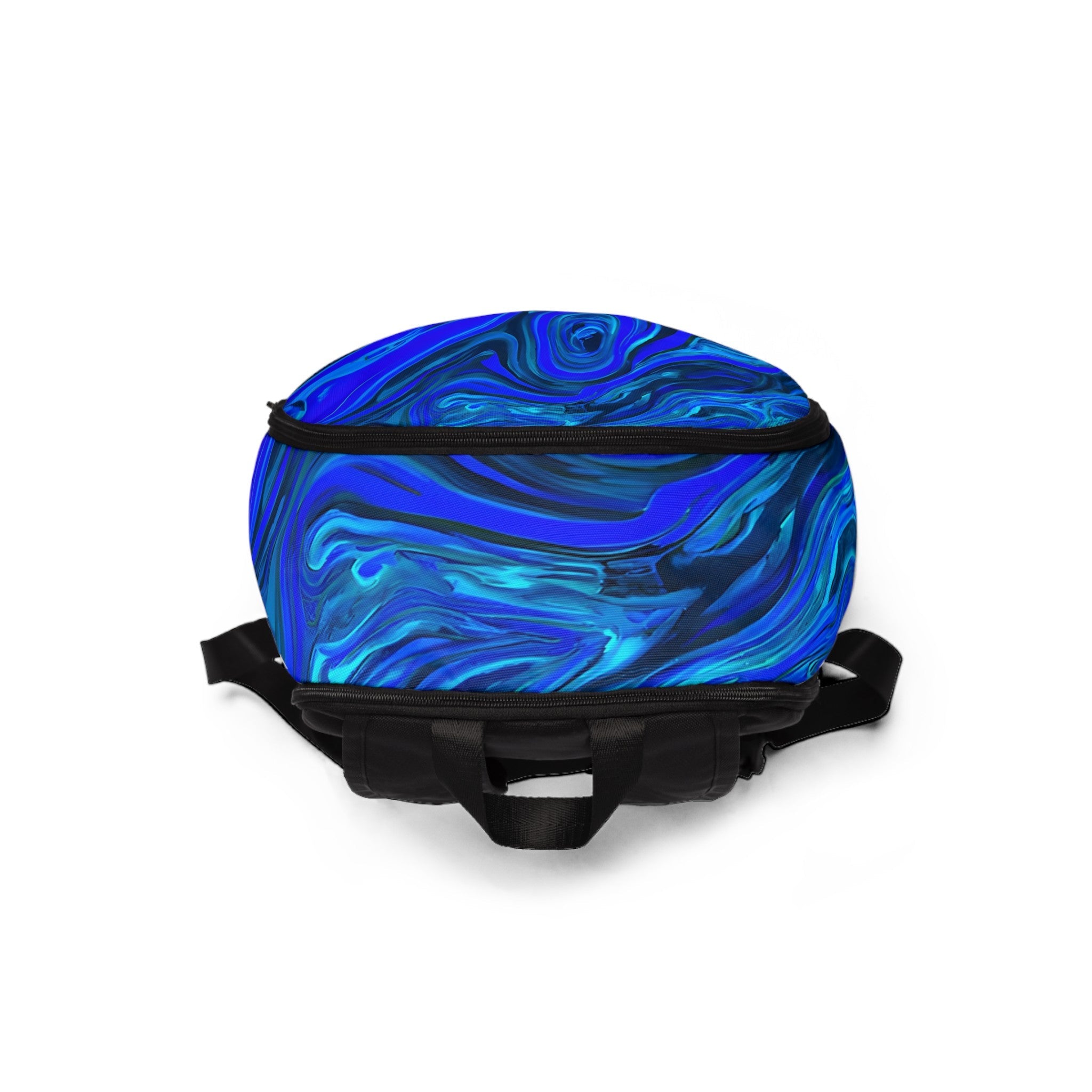 Backpacks - Liquid Blue Ice Psychedelic Backpack - Acid Daddy