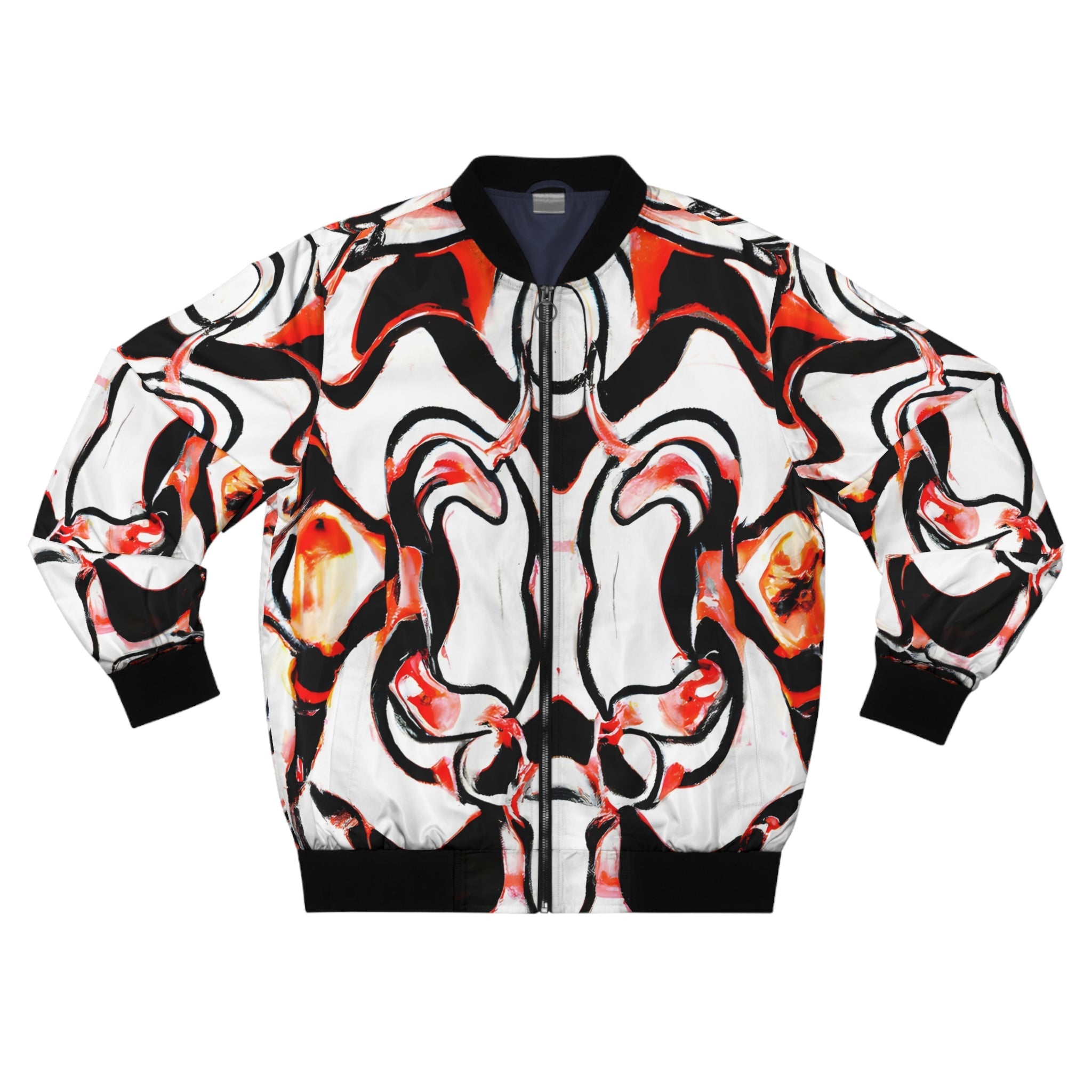 All Over Prints - Men's Crimson Rage Bomber Jacket - Acid Daddy