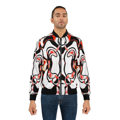 All Over Prints - Men's Crimson Rage Bomber Jacket - Acid Daddy