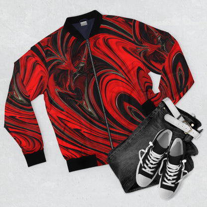 All Over Prints - Men's Raging Heart Bomber Jacket - Acid Daddy