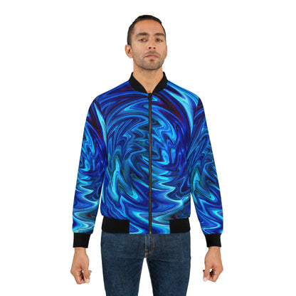 Bomber Jackets - Men's Vortex Blue Bomber Jacket - Acid Daddy