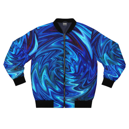 Bomber Jackets - Men's Vortex Blue Bomber Jacket - Acid Daddy