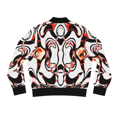 All Over Prints - Women's Crimson Rage Bomber Jacket - Acid Daddy