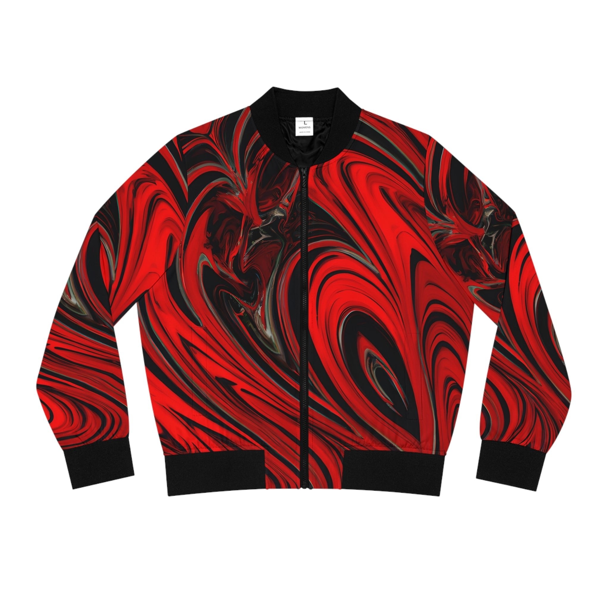 Bomber Jackets - Women's Raging Heart Bomber Jacket - Acid Daddy