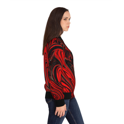 Bomber Jackets - Women's Raging Heart Bomber Jacket - Acid Daddy