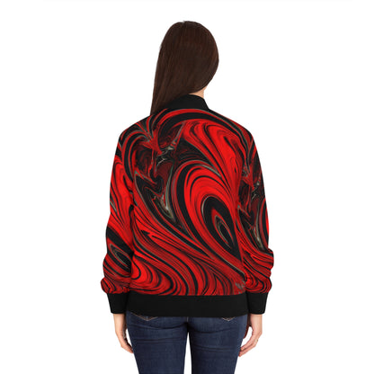 Bomber Jackets - Women's Raging Heart Bomber Jacket - Acid Daddy