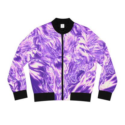 Bomber Jackets - Women's Vaporous Lavender Mist Bomber Jacket - Acid Daddy