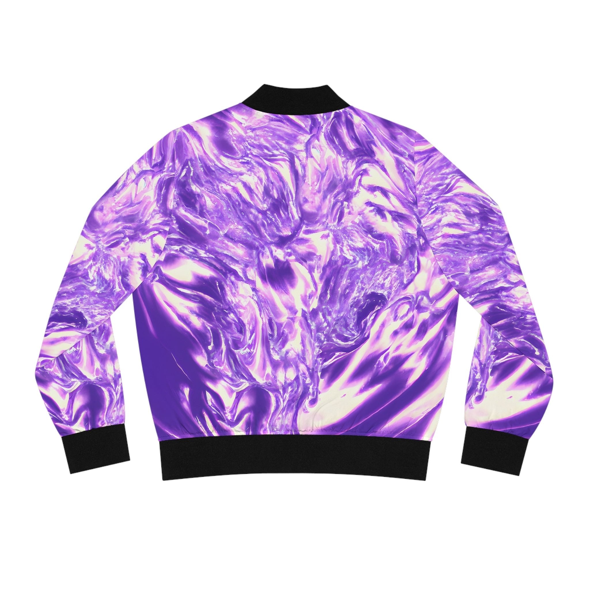 Bomber Jackets - Women's Vaporous Lavender Mist Bomber Jacket - Acid Daddy