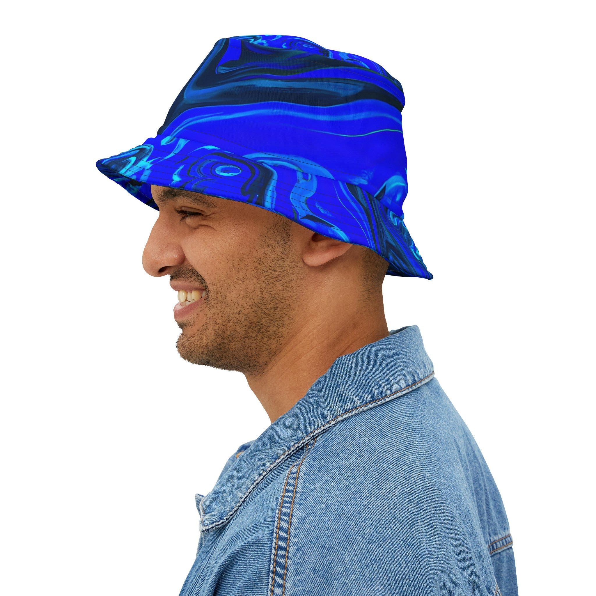 Bucket Hats - Liquid Blue Ice Bucket Hat - Acid Daddy