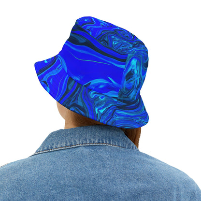 Bucket Hats - Liquid Blue Ice Bucket Hat - Acid Daddy