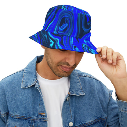 Bucket Hats - Liquid Blue Ice Bucket Hat - Acid Daddy