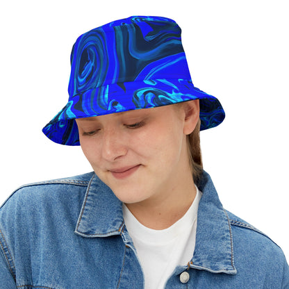 Bucket Hats - Liquid Blue Ice Bucket Hat - Acid Daddy