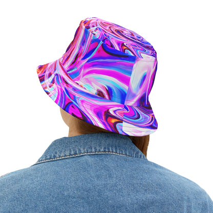 Bucket Hats - Psychedelic Purple Swirl Bucket Hat - Acid Daddy