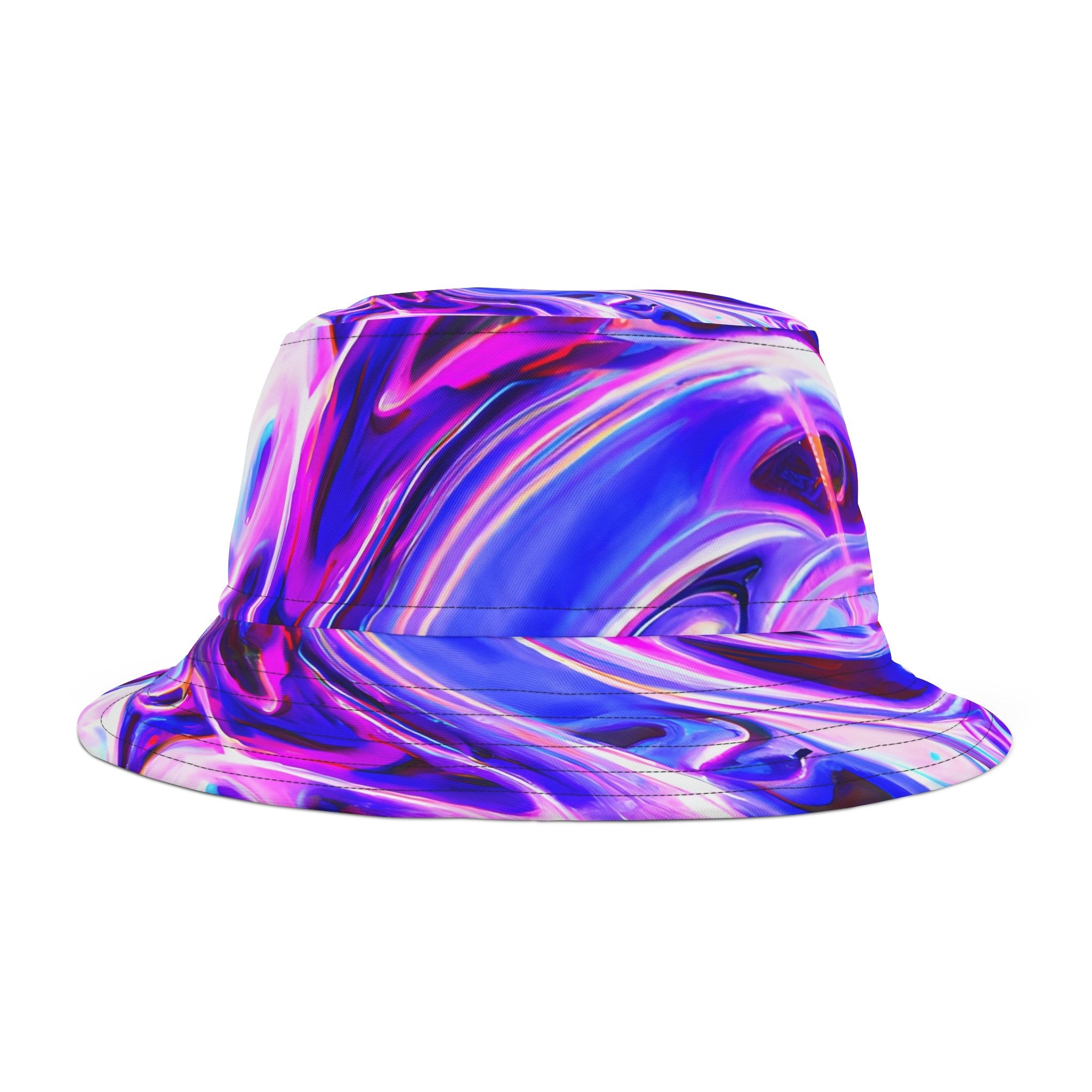 Bucket Hats - Psychedelic Purple Swirl Bucket Hat - Acid Daddy