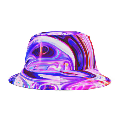 Bucket Hats - Psychedelic Purple Swirl Bucket Hat - Acid Daddy