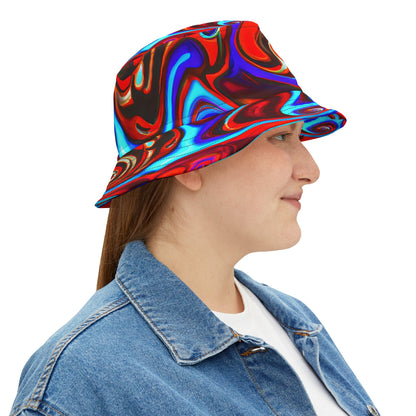 Bucket Hats - Red Vortex Bucket Hat - Acid Daddy