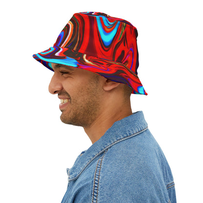 Bucket Hats - Red Vortex Bucket Hat - Acid Daddy