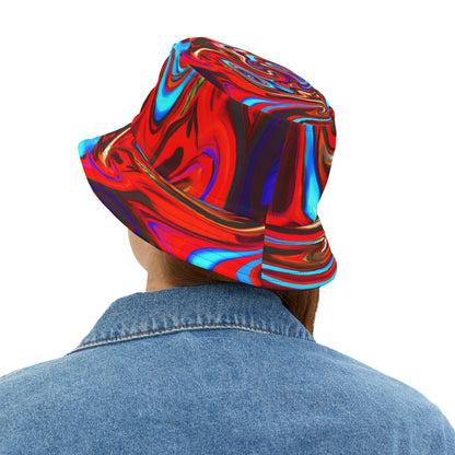 Bucket Hats - Red Vortex Bucket Hat - Acid Daddy