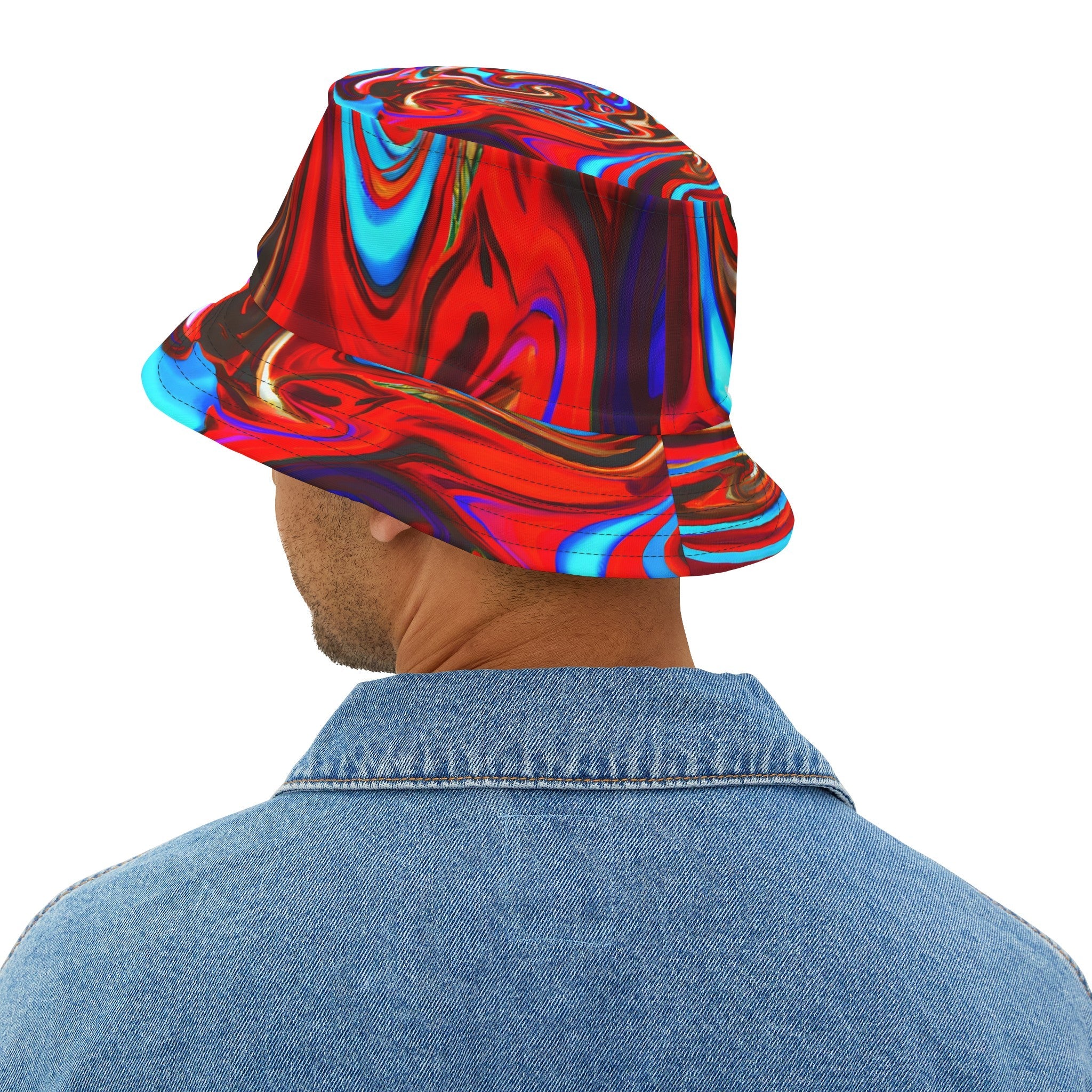 Bucket Hats - Red Vortex Bucket Hat - Acid Daddy