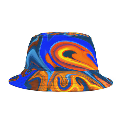 Bucket Hats - Trippy Blue Orange Bucket Hat - Acid Daddy