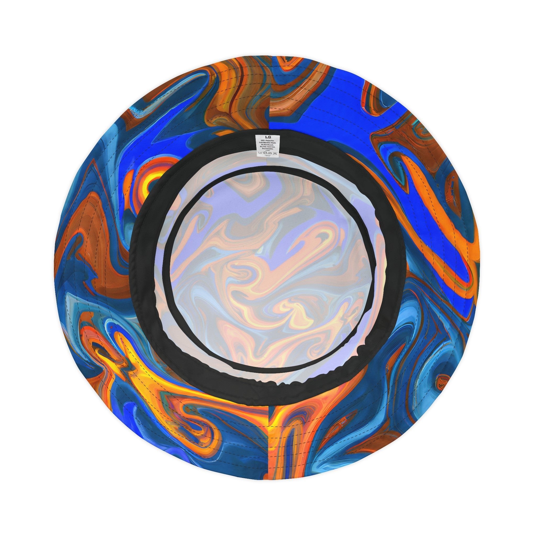 Bucket Hats - Trippy Blue Orange Bucket Hat - Acid Daddy