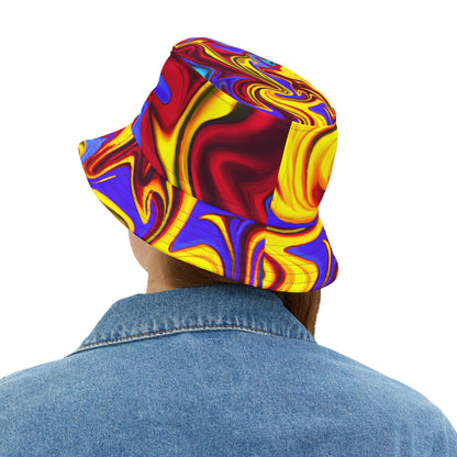 Bucket Hats - Trippy Yellow Swirl Bucket Hat - Acid Daddy