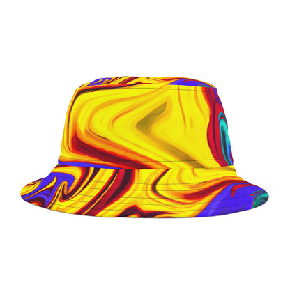 Bucket Hats - Trippy Yellow Swirl Bucket Hat - Acid Daddy