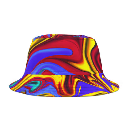 Bucket Hats - Trippy Yellow Swirl Bucket Hat - Acid Daddy