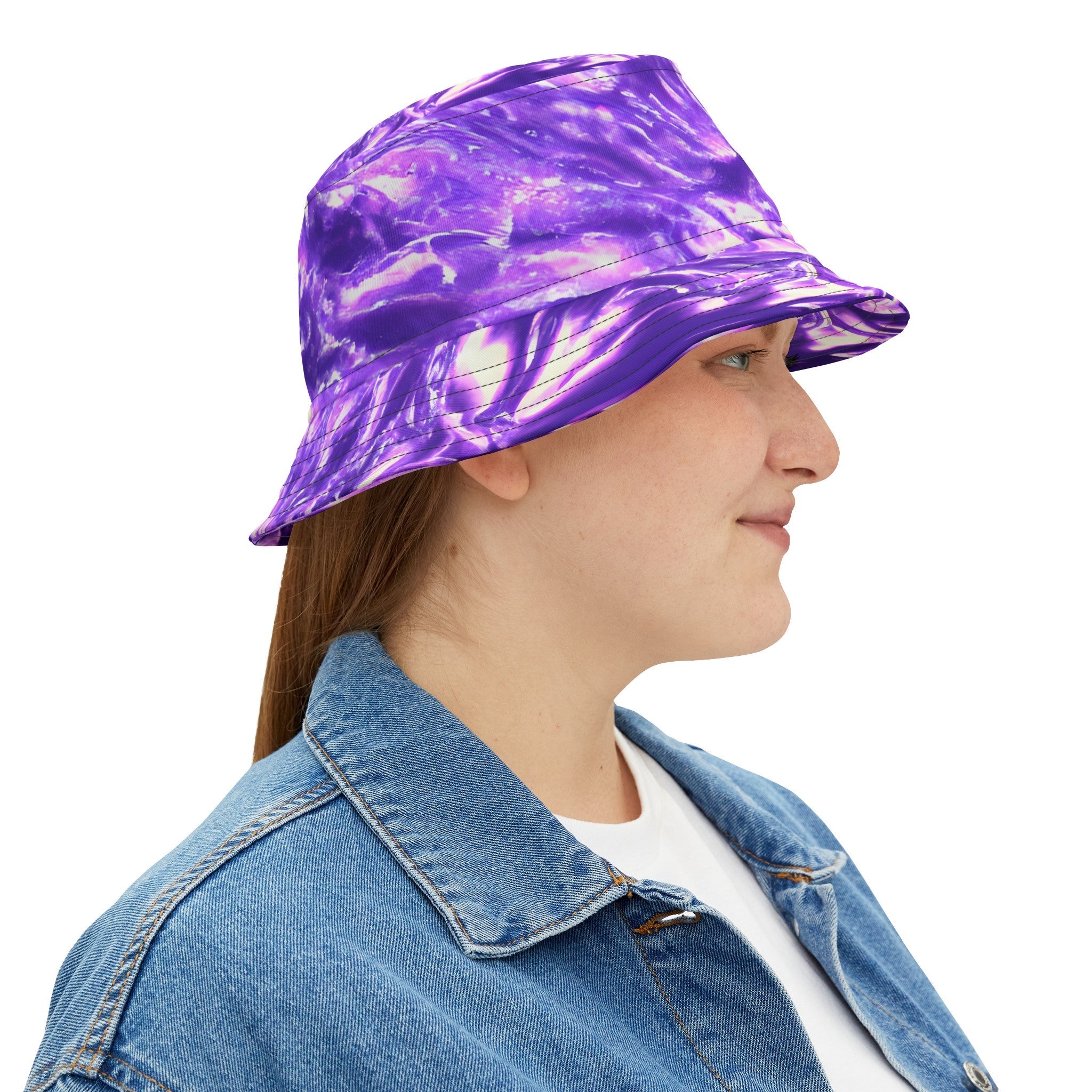 Bucket Hats - Vaporous Lavender Mist Bucket Hat - Acid Daddy