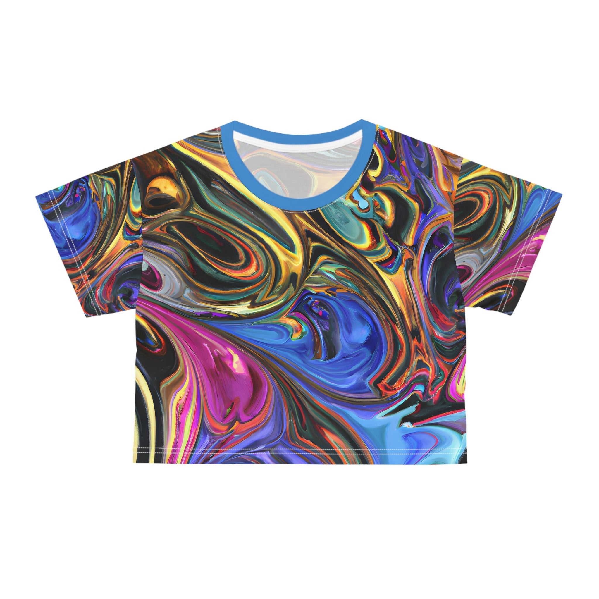 Crop Top Tees - Women's Painted Serenity Crop Top Tee - Acid Daddy