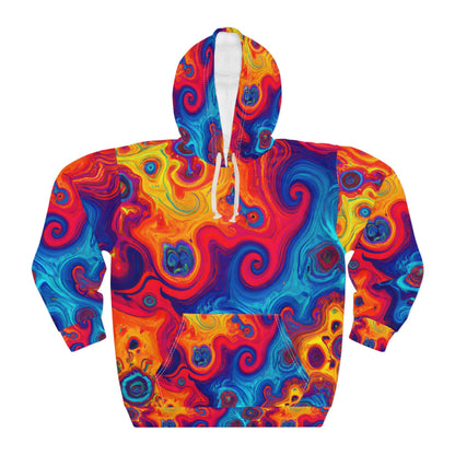 Pullover Hoodies - Amoebic Blue Unisex Pullover Hoodie - Acid Daddy