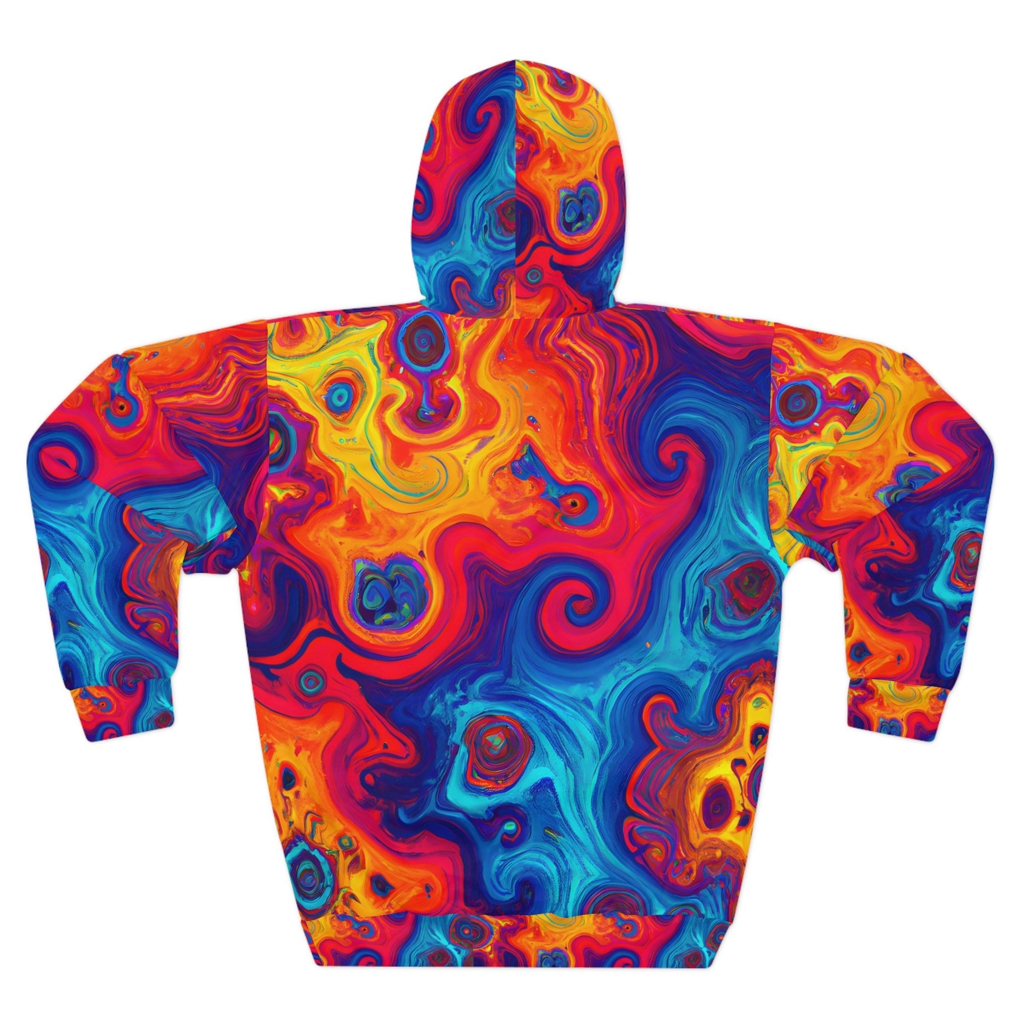 Pullover Hoodies - Amoebic Blue Unisex Pullover Hoodie - Acid Daddy