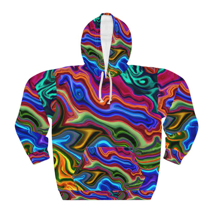 Pullover Hoodies - Kinetic Blues Unisex Pullover Hoodie - Acid Daddy