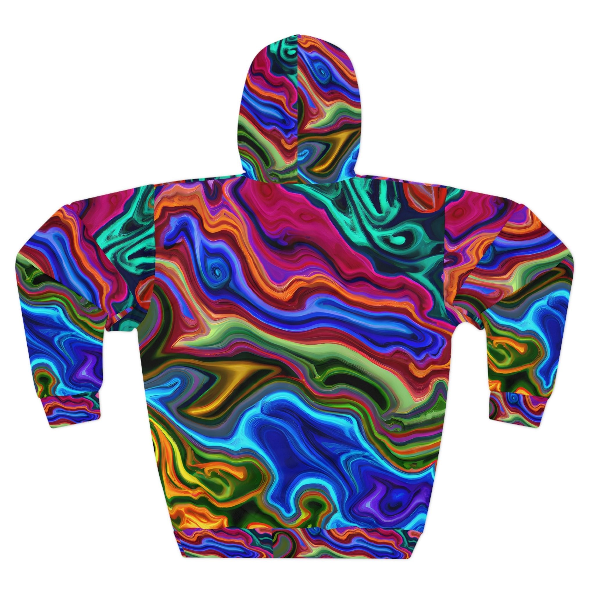 Pullover Hoodies - Kinetic Blues Unisex Pullover Hoodie - Acid Daddy