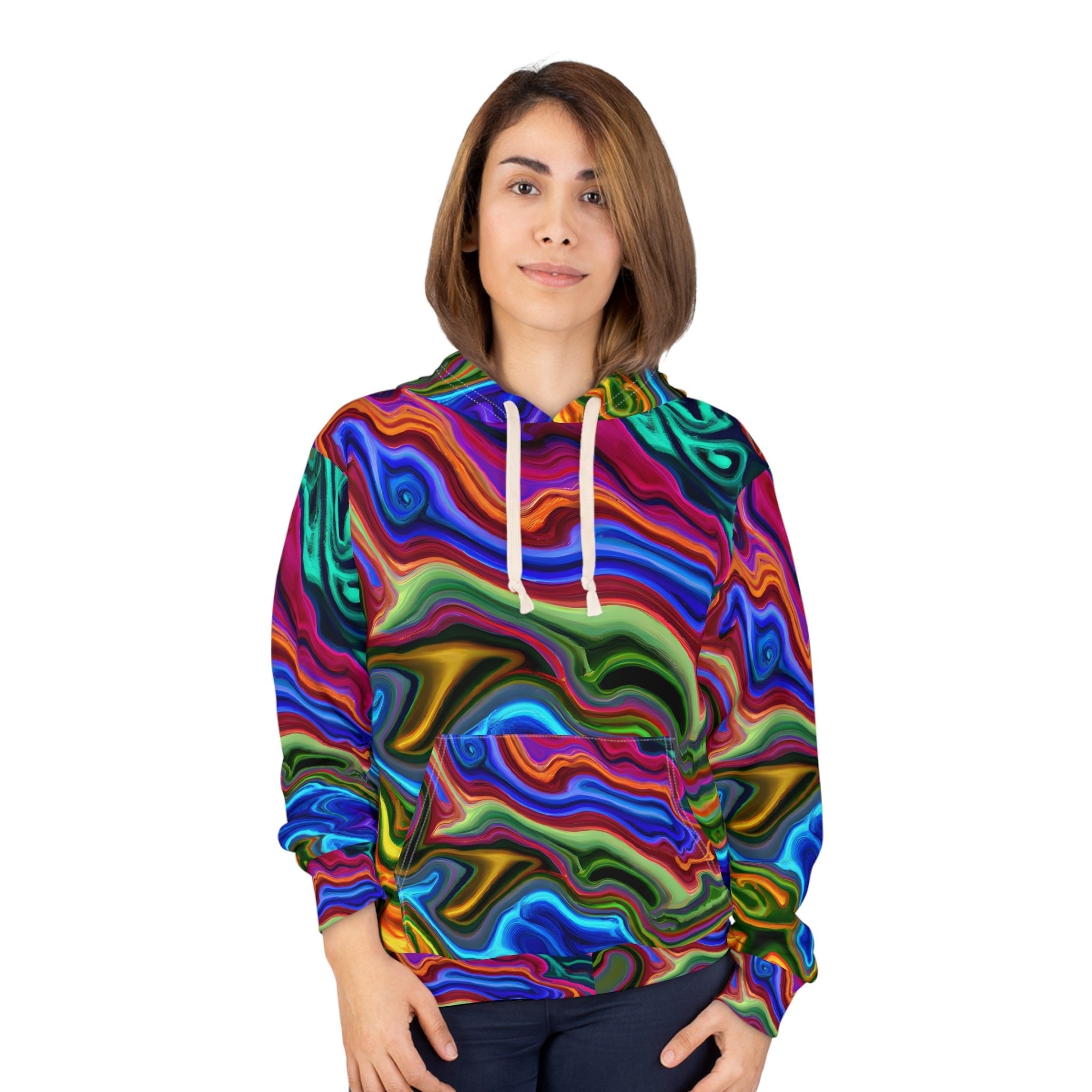 Pullover Hoodies - Kinetic Blues Unisex Pullover Hoodie - Acid Daddy