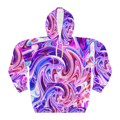 Pullover Hoodies - Psychedelic Purple Swirl Unisex Pullover Hoodie - Acid Daddy