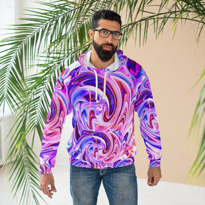 Pullover Hoodies - Psychedelic Purple Swirl Unisex Pullover Hoodie - Acid Daddy