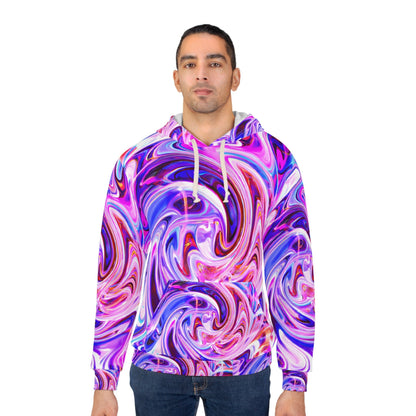 Pullover Hoodies - Psychedelic Purple Swirl Unisex Pullover Hoodie - Acid Daddy