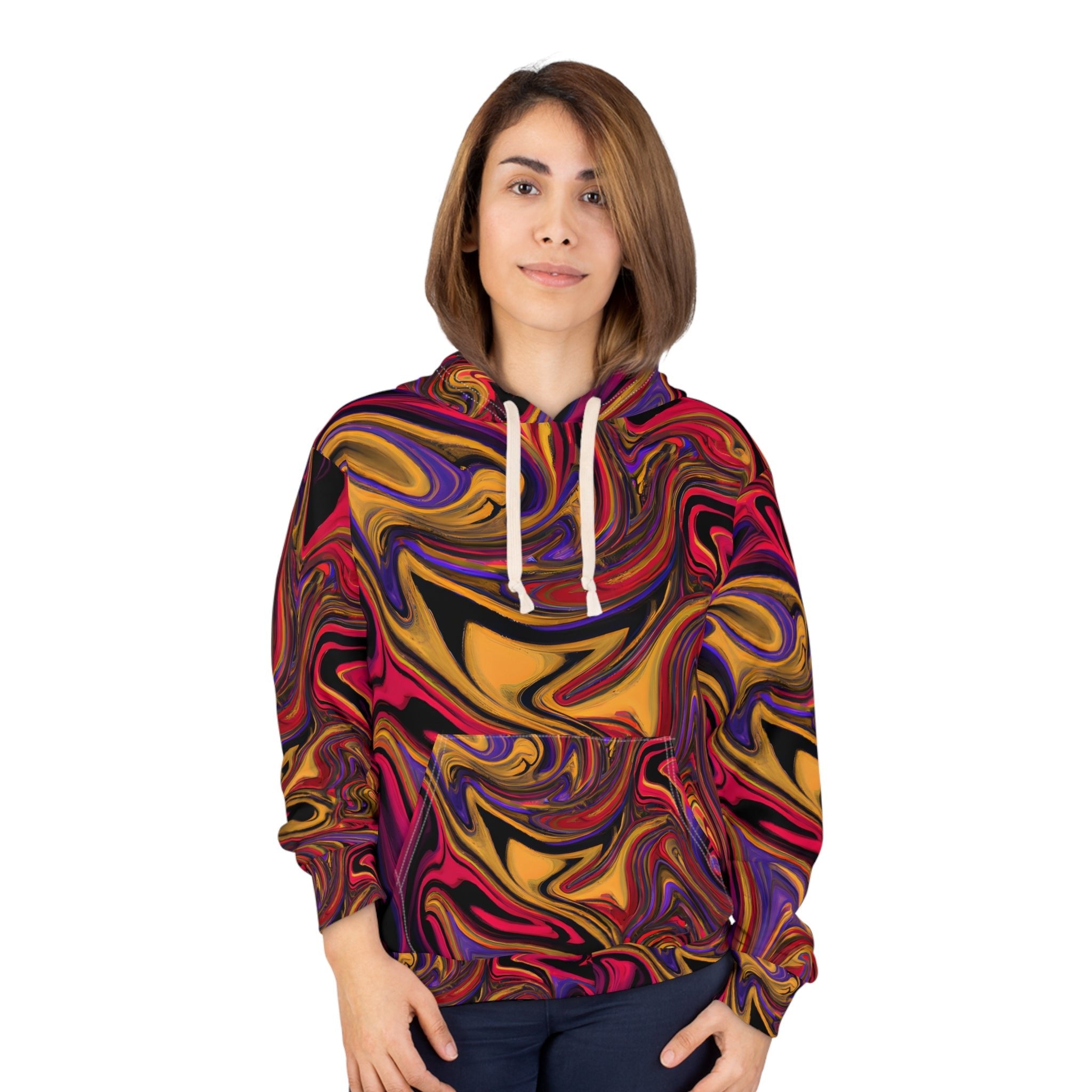 Pullover Hoodies - Psychedelic Swirls Unisex Pullover Hoodie - Acid Daddy