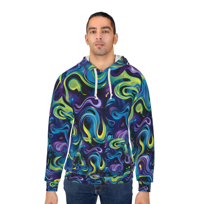 Pullover Hoodies - Psychedelic Terquoise Myster Unisex Pullover Hoodie - Acid Daddy