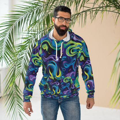 Pullover Hoodies - Psychedelic Terquoise Myster Unisex Pullover Hoodie - Acid Daddy