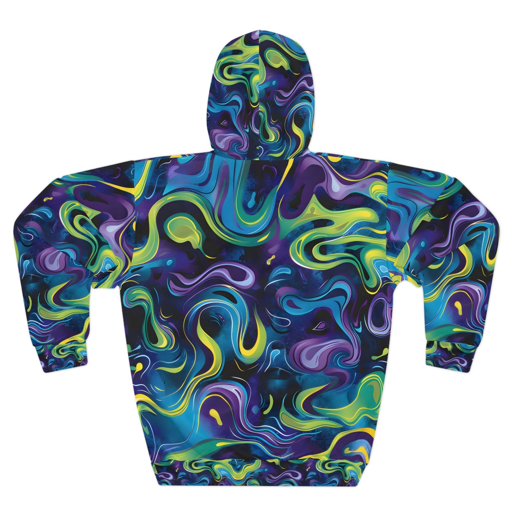 Pullover Hoodies - Psychedelic Terquoise Myster Unisex Pullover Hoodie - Acid Daddy