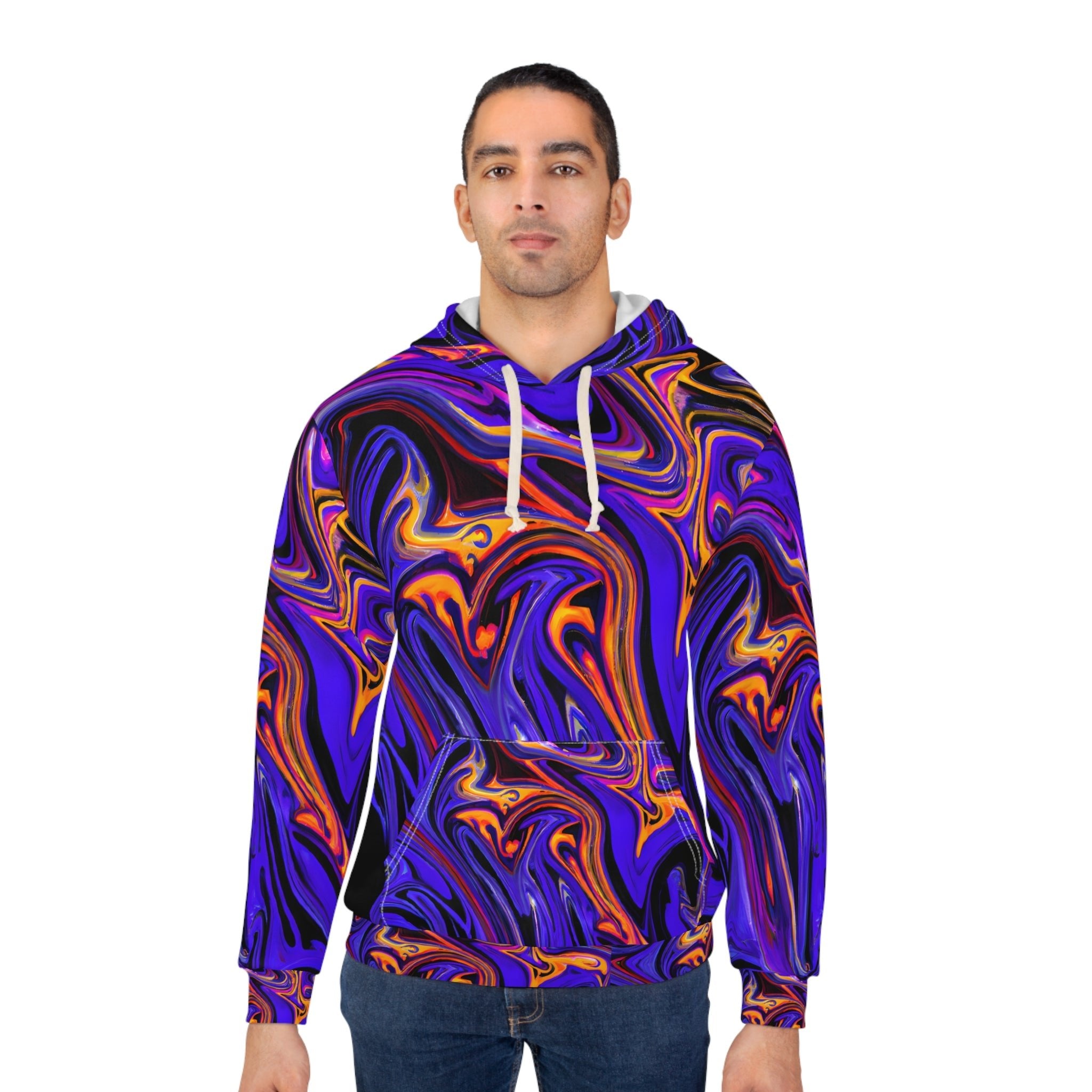 Pullover Hoodies - Purple Flux Unisex Pullover Hoodie - Acid Daddy