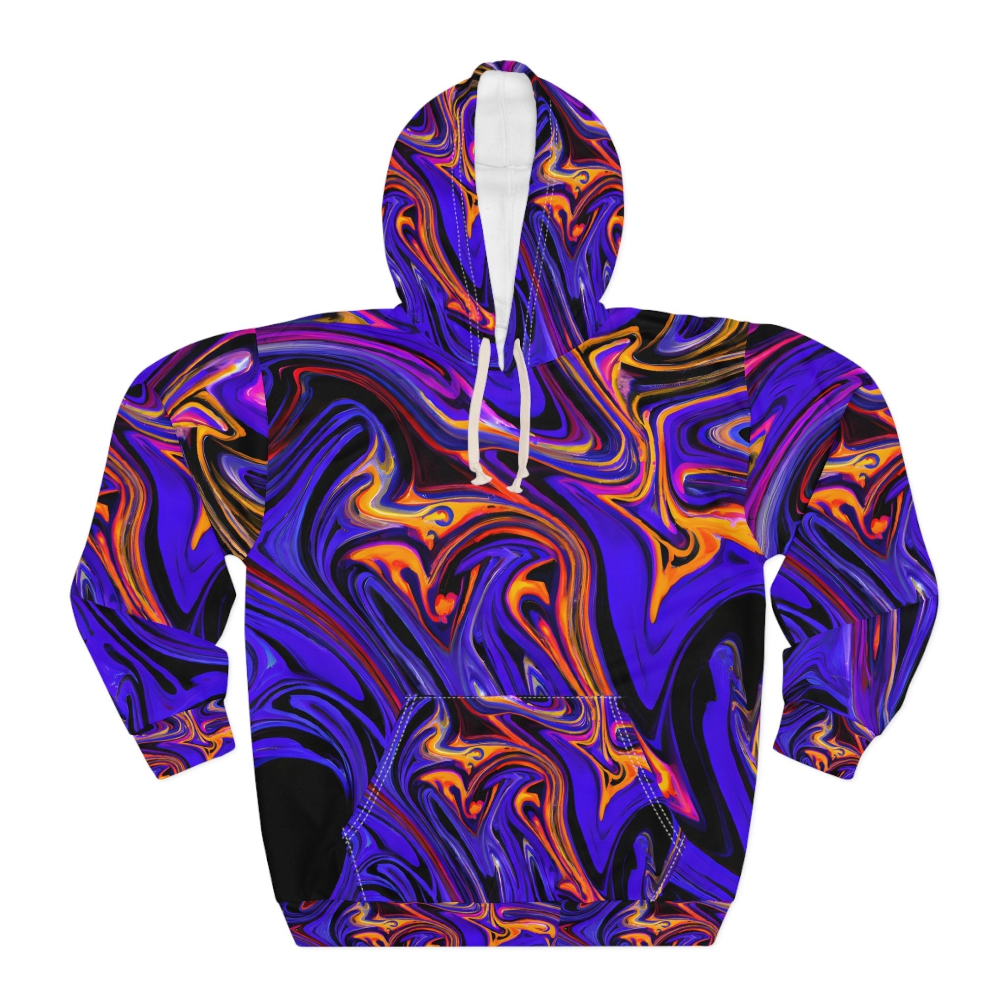 Pullover Hoodies - Purple Flux Unisex Pullover Hoodie - Acid Daddy