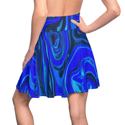 Festival Gear - Skater Skirts - Women's Blue Icy Flow Festival Skater Skirt - Acid Daddy