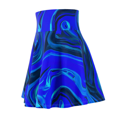 Festival Gear - Skater Skirts - Women's Blue Icy Flow Festival Skater Skirt - Acid Daddy