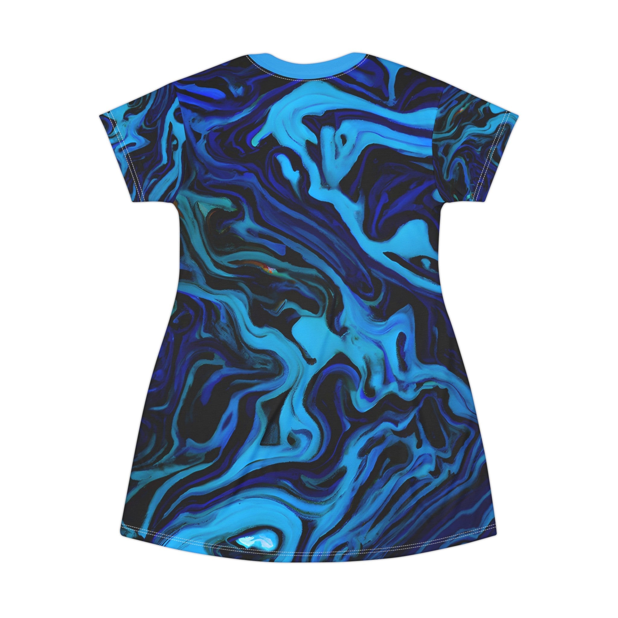 T - Shirt Dresses - Azure Cascade T - Shirt Dress - Acid Daddy